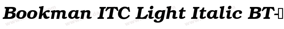 Bookman ITC Light Italic BT字体转换